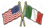 United States and Italy flags crossed